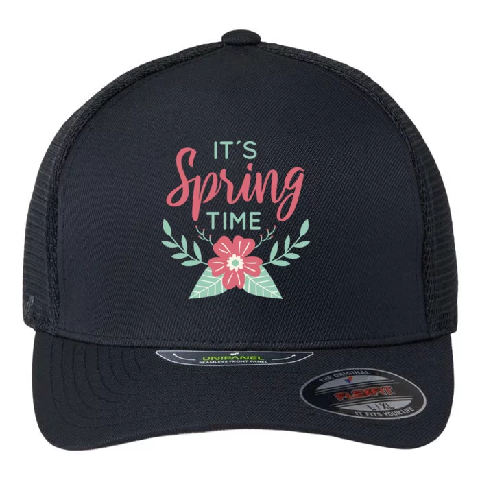 It's Spring Time Flower Flexfit Unipanel Trucker Cap