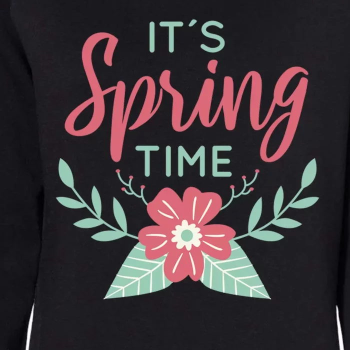 It's Spring Time Flower Womens California Wash Sweatshirt