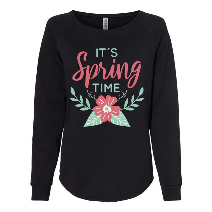 It's Spring Time Flower Womens California Wash Sweatshirt