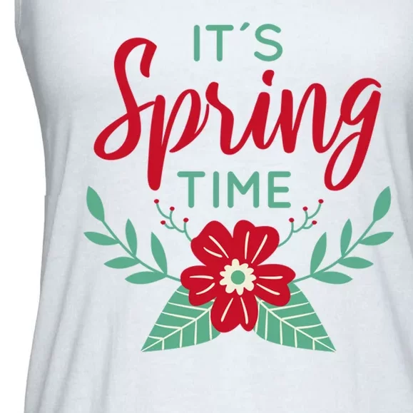 It's Spring Time Flower Ladies Essential Flowy Tank