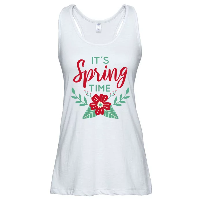 It's Spring Time Flower Ladies Essential Flowy Tank