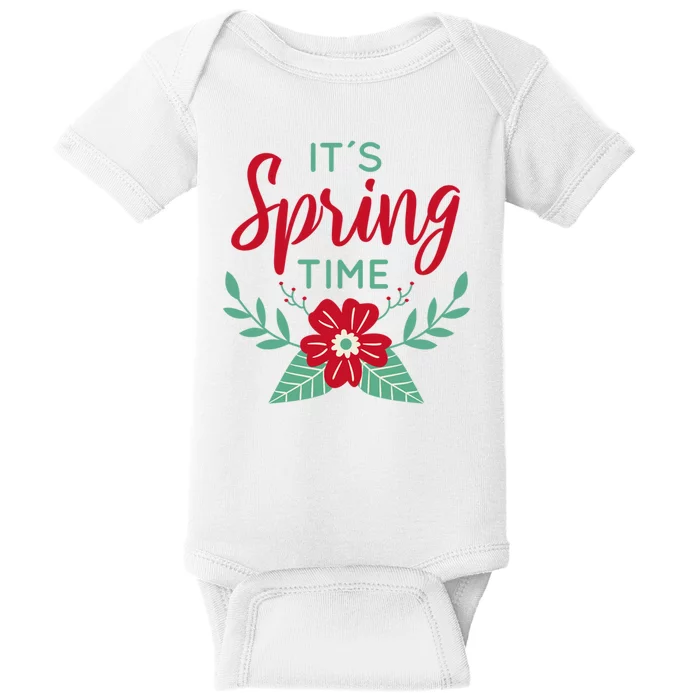 It's Spring Time Flower Baby Bodysuit