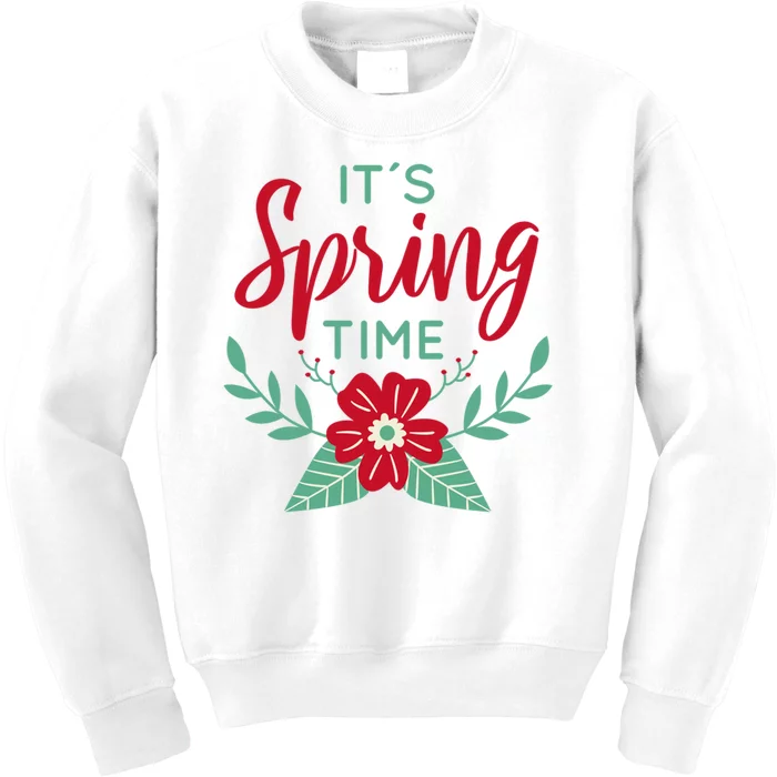 It's Spring Time Flower Kids Sweatshirt