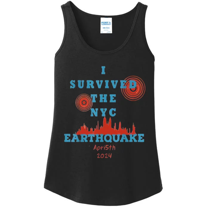 I Survived The Nyc Earthquake Ladies Essential Tank