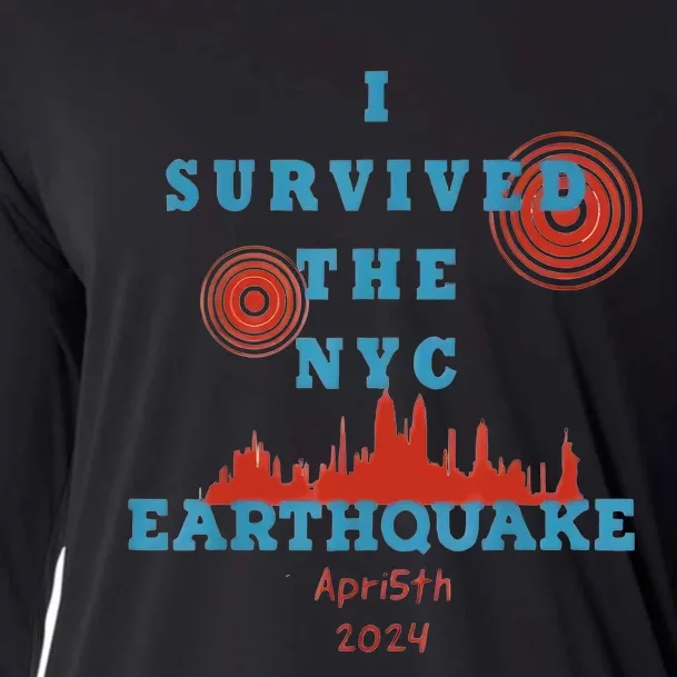 I Survived The Nyc Earthquake Cooling Performance Long Sleeve Crew