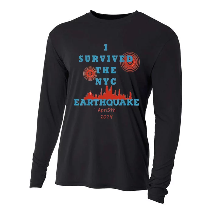 I Survived The Nyc Earthquake Cooling Performance Long Sleeve Crew