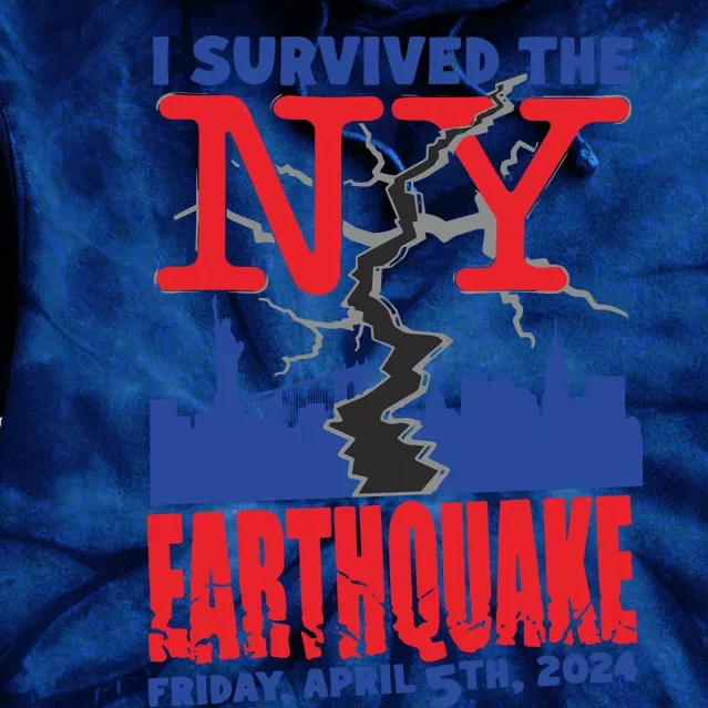 I Survived The Nyc Earthquake 2024 Tie Dye Hoodie