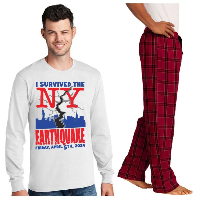 I Survived The Nyc Earthquake 2024 Long Sleeve Pajama Set