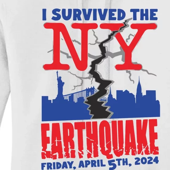 I Survived The Nyc Earthquake 2024 Women's Pullover Hoodie