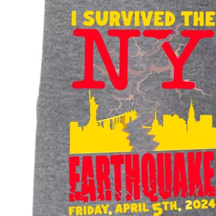 I Survived The Nyc Earthquake 2024 Doggie 3-End Fleece Hoodie