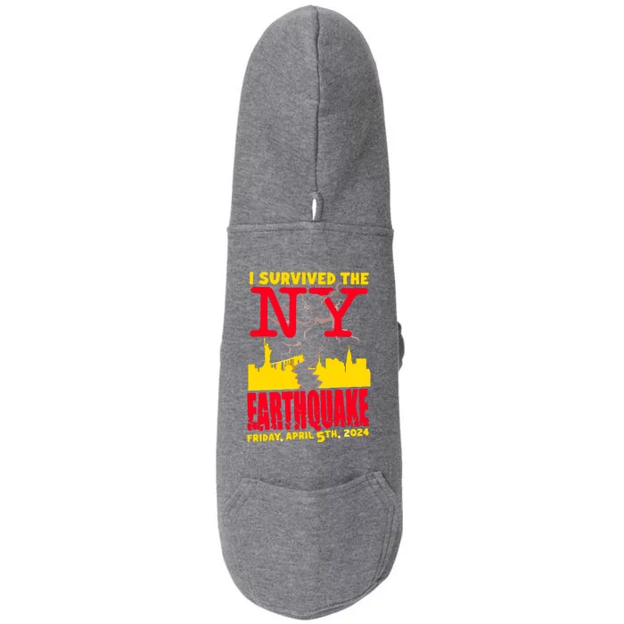 I Survived The Nyc Earthquake 2024 Doggie 3-End Fleece Hoodie