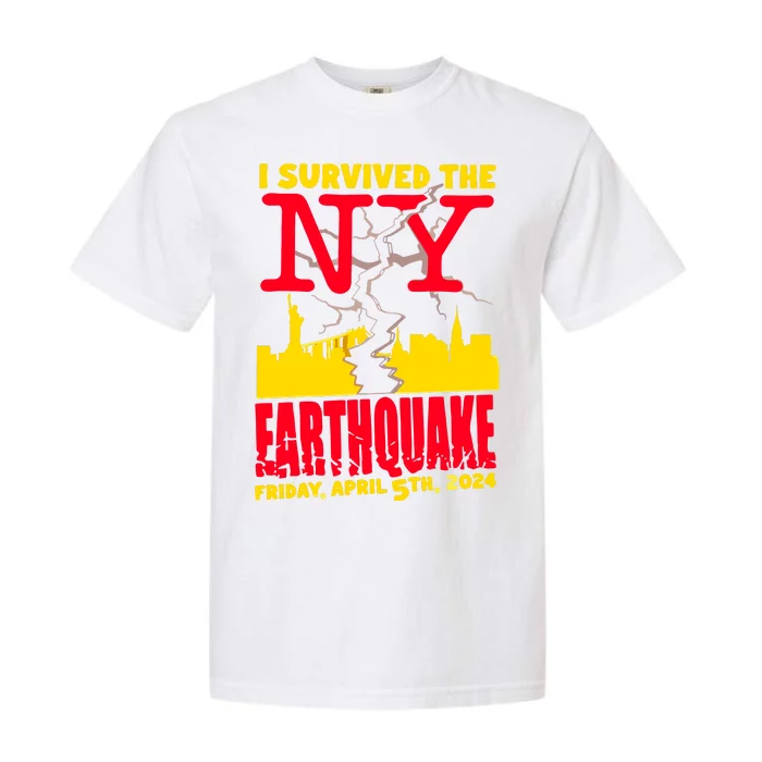 I Survived The Nyc Earthquake 2024 Garment-Dyed Heavyweight T-Shirt