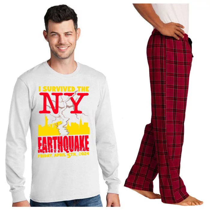 I Survived The Nyc Earthquake 2024 Long Sleeve Pajama Set