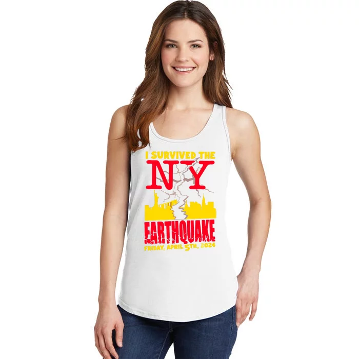 I Survived The Nyc Earthquake 2024 Ladies Essential Tank