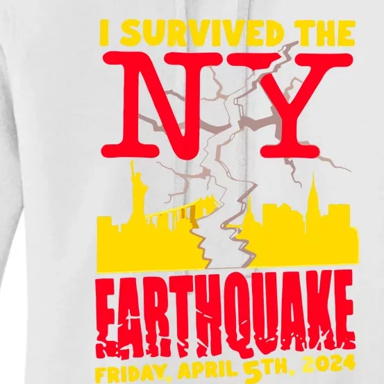 I Survived The Nyc Earthquake 2024 Women's Pullover Hoodie