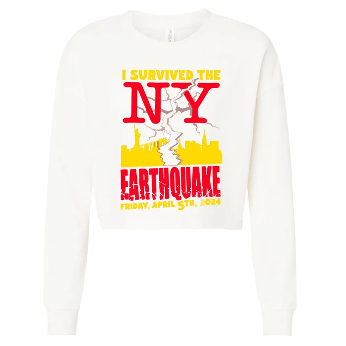 I Survived The Nyc Earthquake 2024 Cropped Pullover Crew