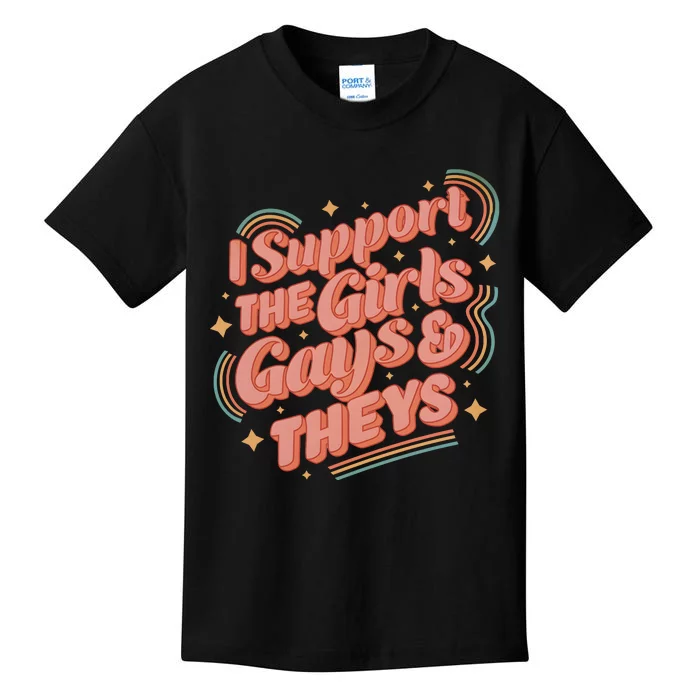 I Support The Girl Gays And Theys Lgbt Kids T-Shirt