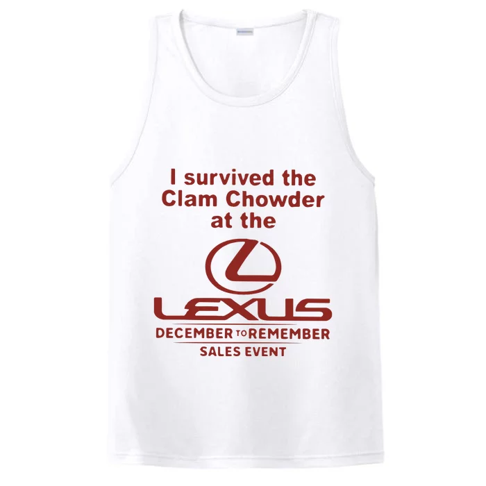 I Survived The Clam Chowder At The Lexus December To Remember Sales Event Performance Tank