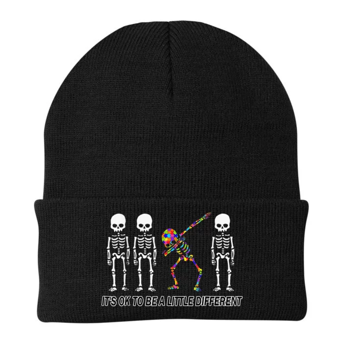 It's Skeleton To Be A Little Different Autism Awareness Knit Cap Winter Beanie