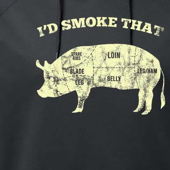 Id Smoke That Pig For A Culinary Student Performance Fleece Hoodie