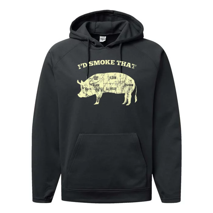 Id Smoke That Pig For A Culinary Student Performance Fleece Hoodie