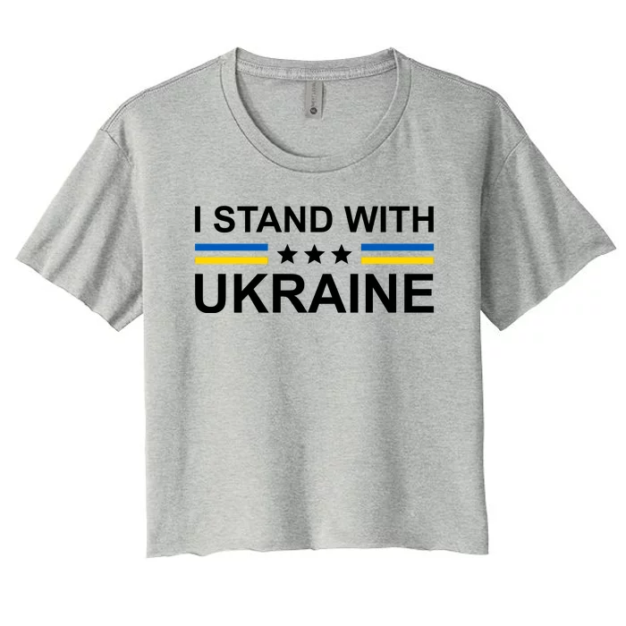 I Stand Ukraine Star Women's Crop Top Tee