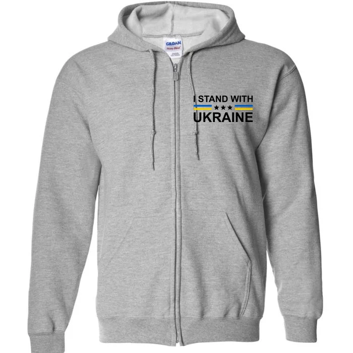 I Stand Ukraine Star Full Zip Hoodie