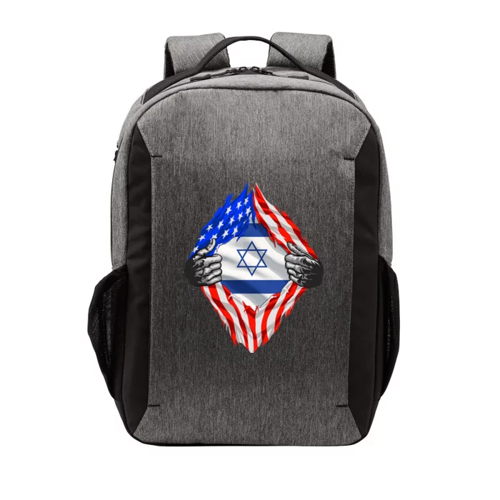 Israel Strong Usa Israel Flag American Israeli Roots Jewish Vector Backpack