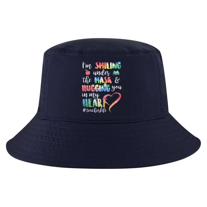 Im Smiling Under The Mask Hugging You In My Heart Teacher Gift Cool Comfort Performance Bucket Hat