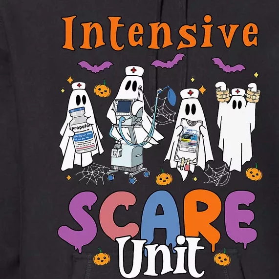 Intensive Scare Unit Icu Boo Crew Funny Nicu Picu Nurse Tech Premium Hoodie