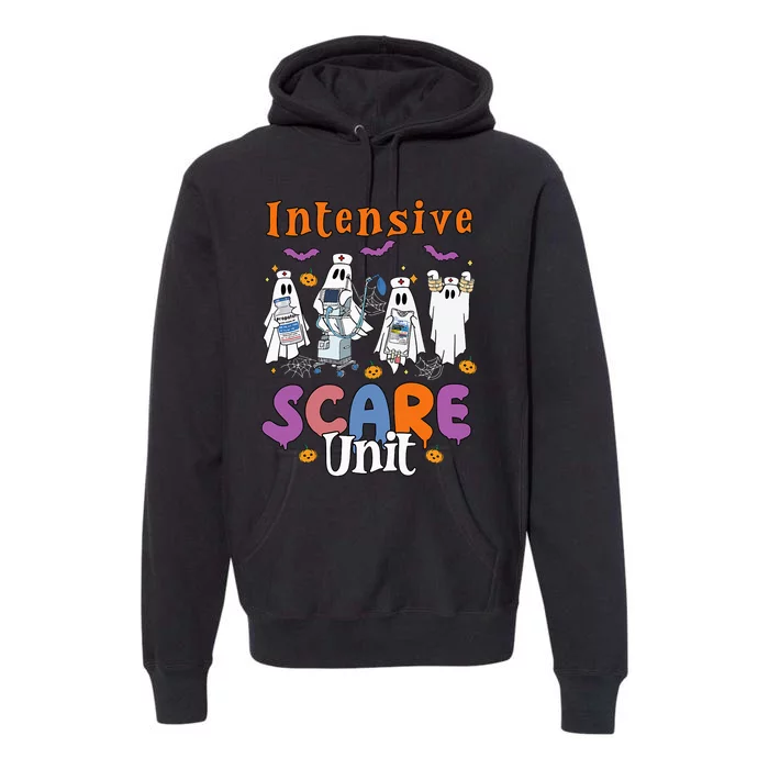 Intensive Scare Unit Icu Boo Crew Funny Nicu Picu Nurse Tech Premium Hoodie