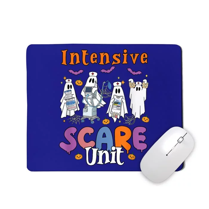 Intensive Scare Unit Icu Boo Crew Funny Nicu Picu Nurse Tech Mousepad