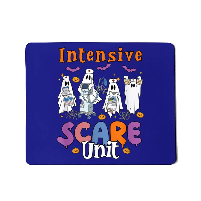 Intensive Scare Unit Icu Boo Crew Funny Nicu Picu Nurse Tech Mousepad