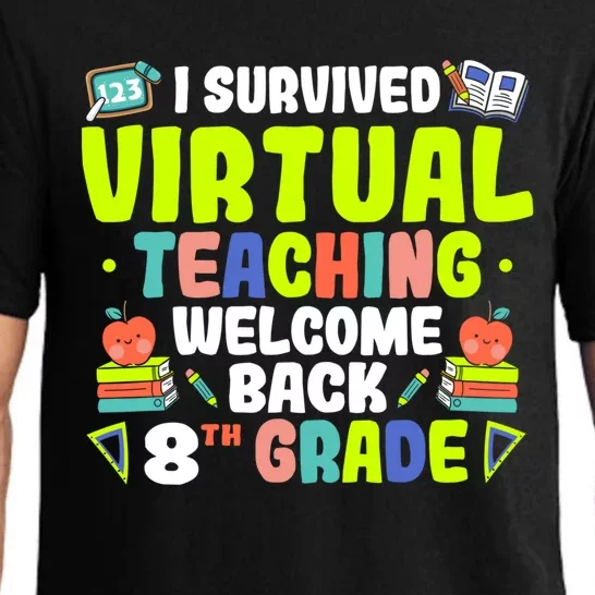 I Survived Virtual 2020 Welcome 8Th Grade Back To School Gift Pajama Set