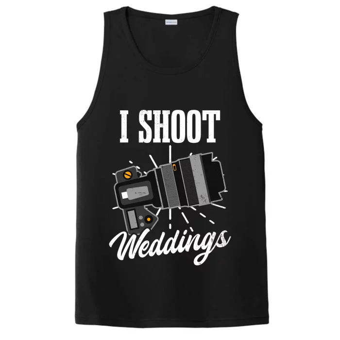 I Shoot Weddings Design Wedding Photographer Gift Performance Tank