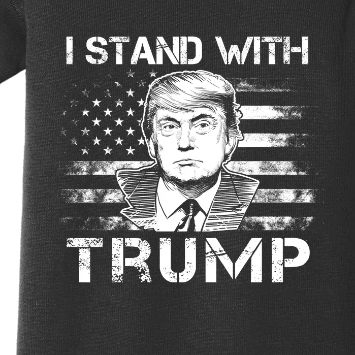 I Stand With Trump Pro Trump Supporter Free Trump Baby Bodysuit