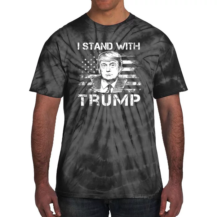 I Stand With Trump Pro Trump Supporter Free Trump Tie-Dye T-Shirt