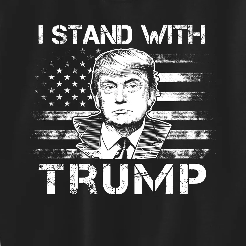 I Stand With Trump Pro Trump Supporter Free Trump Kids Sweatshirt