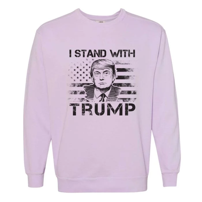 I Stand With Trump Pro Trump Supporter Free Trump Garment-Dyed Sweatshirt