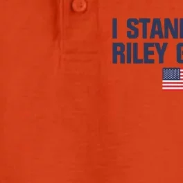 I Stand With Riley Gaines Us Swimmer Save Sports American Flag Dry Zone Grid Performance Polo