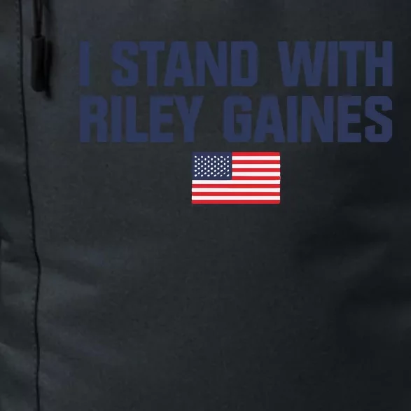 I Stand With Riley Gaines Us Swimmer Save Sports American Flag Daily Commute Backpack