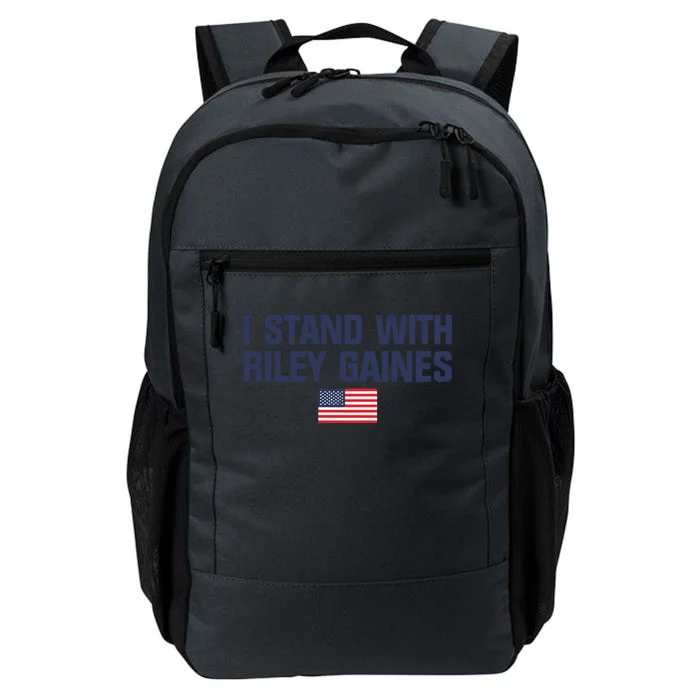 I Stand With Riley Gaines Us Swimmer Save Sports American Flag Daily Commute Backpack