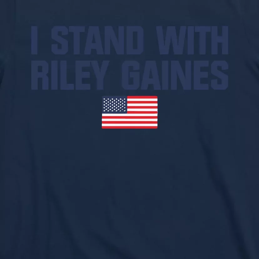 I Stand With Riley Gaines Us Swimmer Save Sports American Flag T-Shirt