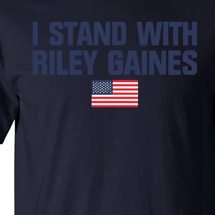 I Stand With Riley Gaines Us Swimmer Save Sports American Flag Tall T-Shirt