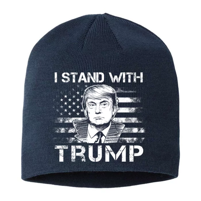 I Stand With Trump Pro Trump Supporter Free Trump 8 1/2in Sustainable Knit Beanie