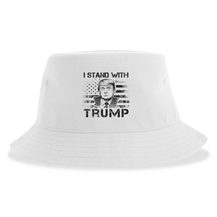 I Stand With Trump Pro Trump Supporter Free Trump Sustainable Bucket Hat