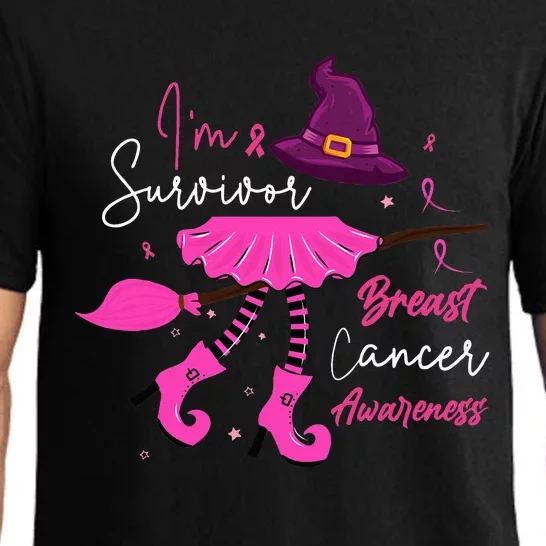 I’m Survivor Witch Breast Cancer Pink Ribbon Halloween Pajama Set