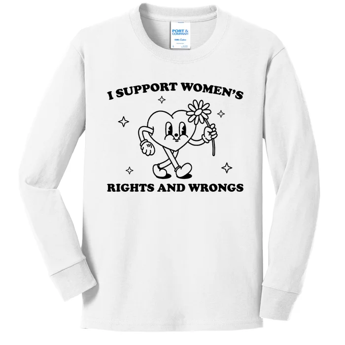 I Support Women S Of Rights And Wrongs Kids Long Sleeve Shirt