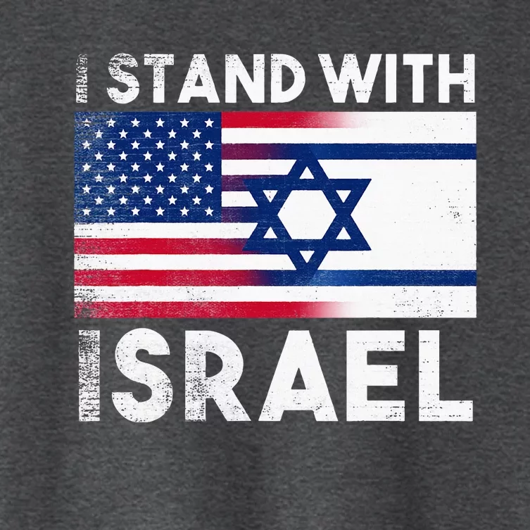 I Stand With Israel Pray For Israel US and Israel Flag Women's Crop Top Tee