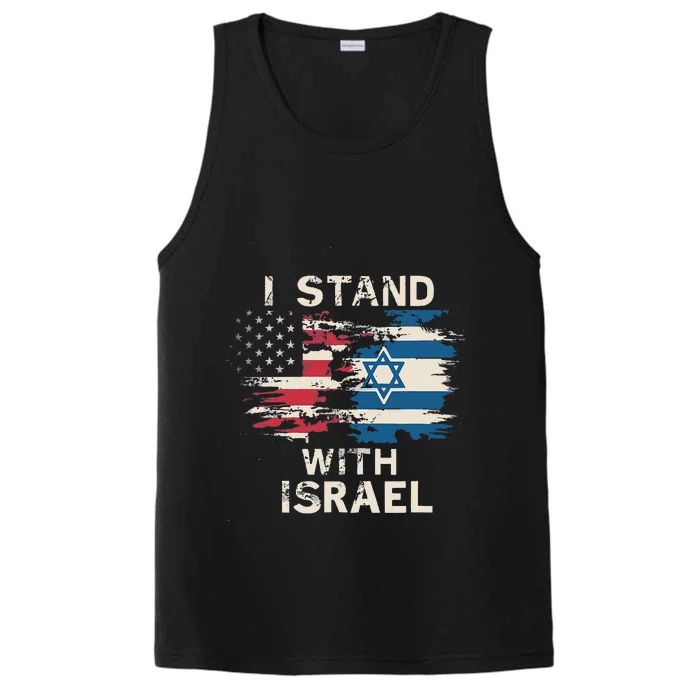 I Stand With Israel Patriotic Performance Tank